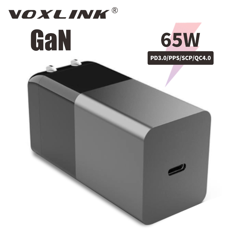 Voxlink 65W Gan Usb Charger Pd Qc 3.0 Type C Snelle Telefoon Opladen Adapter Voor Iphone 12 Pro Xr max Ipad Airpod Xiaomi Samsung