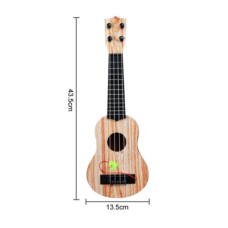 Beginner children guitar Ukulele Educational Musical Instrument Toy For Kids interesting toys Children's: Center Brown large