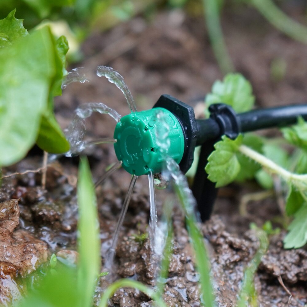 50M-5M 1/4'' Hose Micro Drip Irrigation System Garden Greenhouse Plant Watering Kit With Adjustable Drippers Sprinkler Emitter