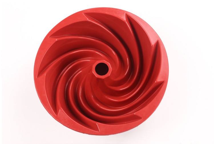 Molde para bizcocho rosca festoneado con forma de espiral grande, molde de silicona para tartas de Pan antiadherente herramientas para hornear (el Color puede variar)