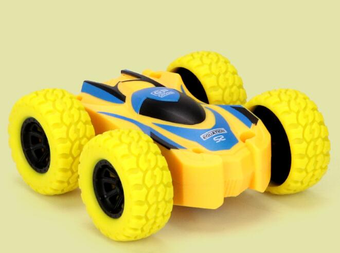 inertial double-sided stunt car children's -resistant toy car model off-road vehicle sliding dump truck: Yellow