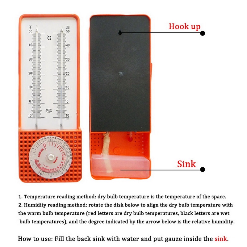 Wall Pass Vertical Thermometer And Hygrometer Indoor Or Outdoor Temperature Monitor Household Temperature Humidity Monitor
