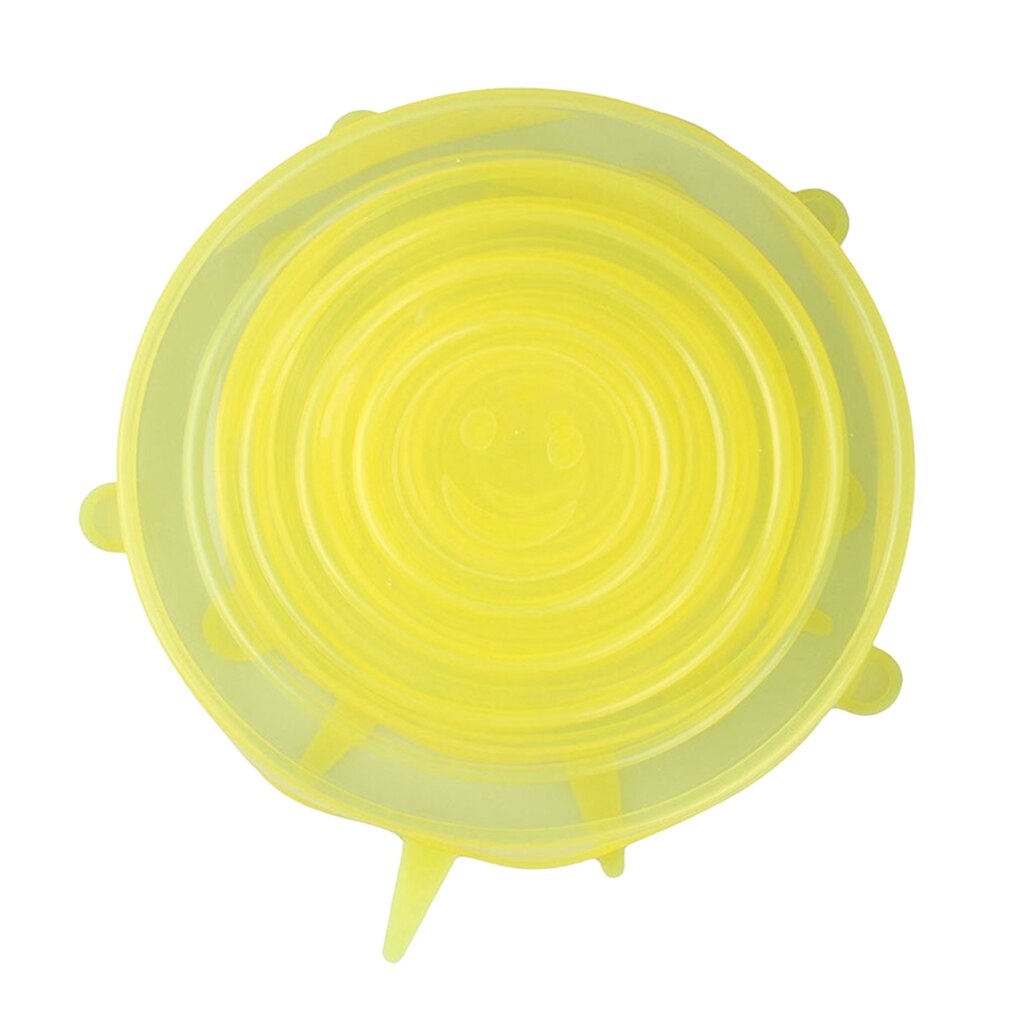 Silicone Stretch Lids, 6 Pcs Stretchable Reusable Food Saver Covers for Dishwasher and Freezer, Silicone Bowl Covers Reusable