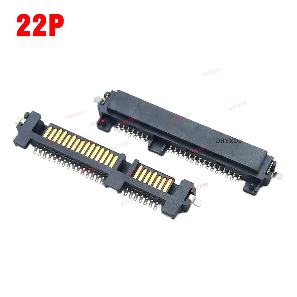 2-10pcs 7+15 Pin 22Pin Right Angle SMT Male Sata Connector Socket For Hard Drive HDD