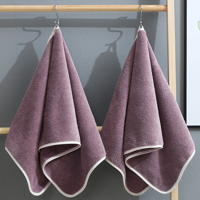 [Twee Packs] Handdoeken Voor Volwassenen Droog Haar Wassen Gezicht Handdoeken Effen Kleur Eenvoudige Handdoek Zonder Lint Absorberen Water dan Puur Katoen