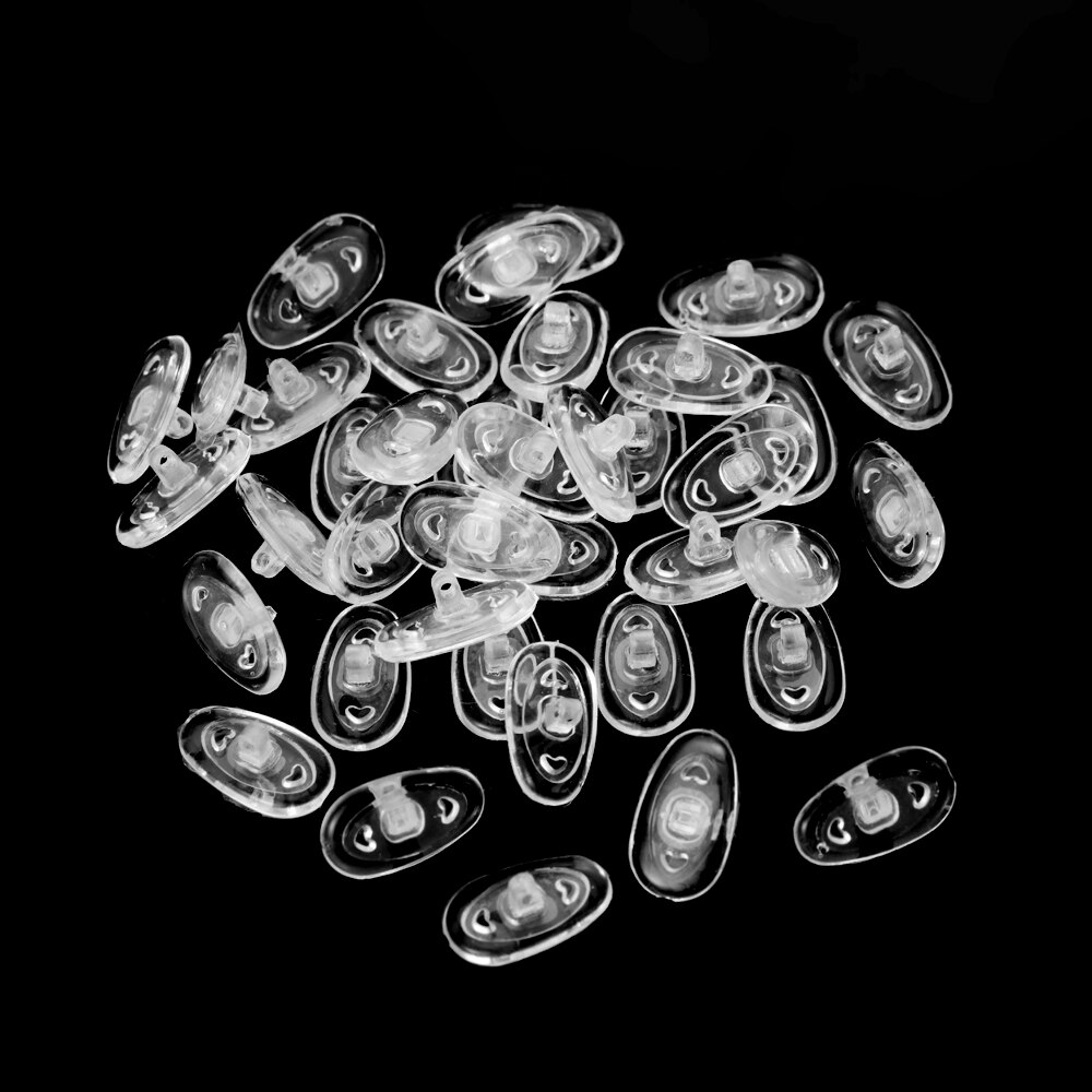 20 par silikonowe noski robić okularów wkrętrzcinowy w parę wyjątkowo miękka przezroczysta okulary akcesoria robić okularów antypoślizgowe 13mm: Default Title