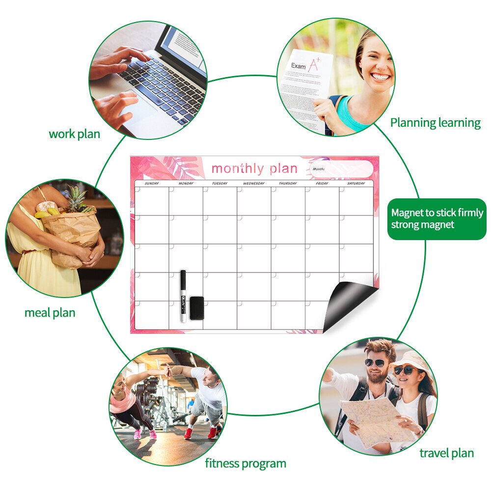 Whiteboard Maandelijkse Planner Magnetische Dagelijks Bericht Bulletin Memo White Board Magneet Tekening Studie Karwei Kalender Schema