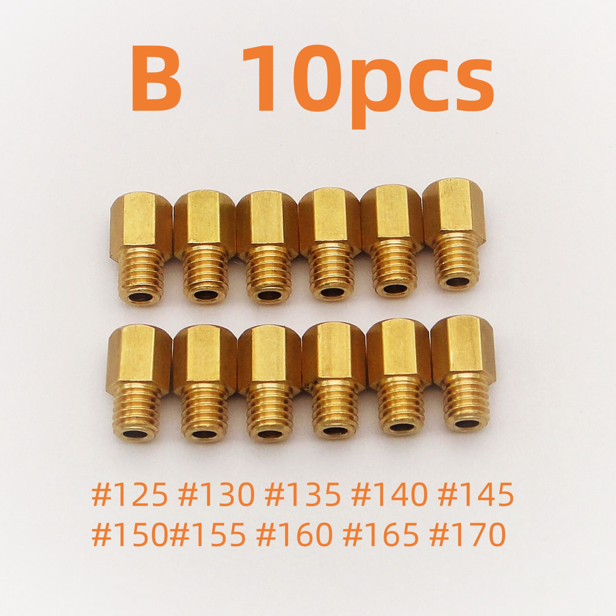 10 Uds. Jatos principales de carburador para carburador Mikuni VM TM TMX 250 260 270 280 290: Gris oscuro