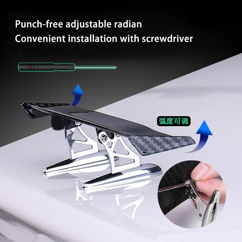 Universal-heckspoiler aus kohlefaser, mini-spoiler, autodekoration, kleines modell für jeep, ford