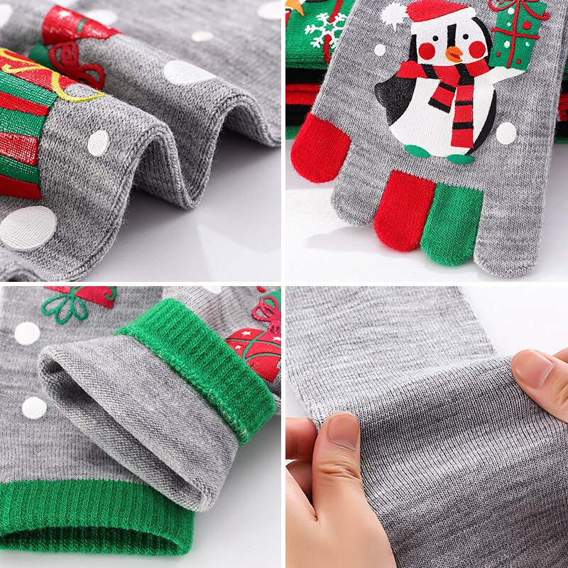 Aitonoble Girls and Women Christmas Socks Toes Socks Christmas Socks Fall Winter Socks Socks