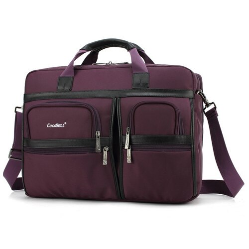 Aktetas casual 17 inch laptoptas handtas heren reistassen slijtvaste oxford dames schoudertas: Paars