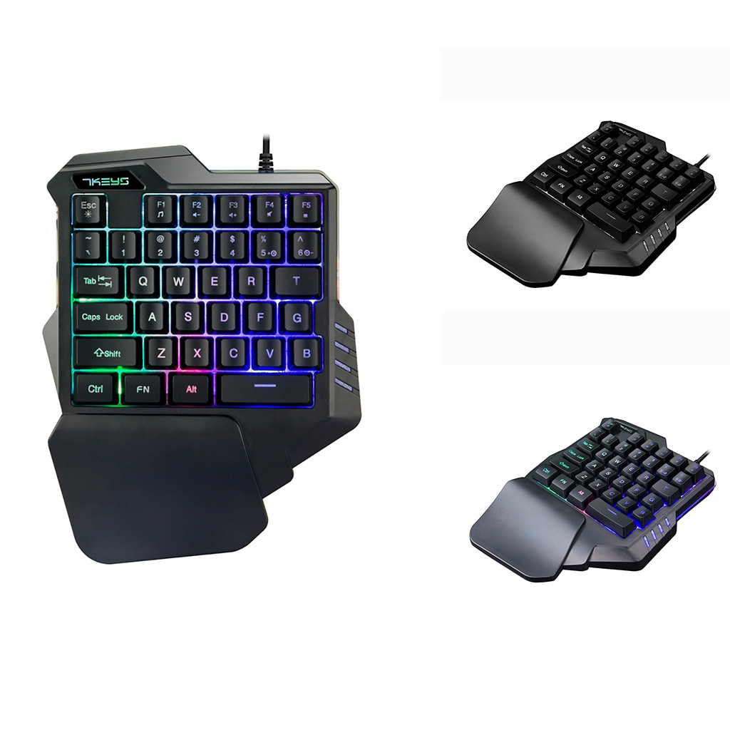 EPULA G30 przewodowa mysz do gier podświetlany diodami LED do gier KeyboardMixed kolor klawiatura na jedną ręką klawiszy na klawiaturze komputera