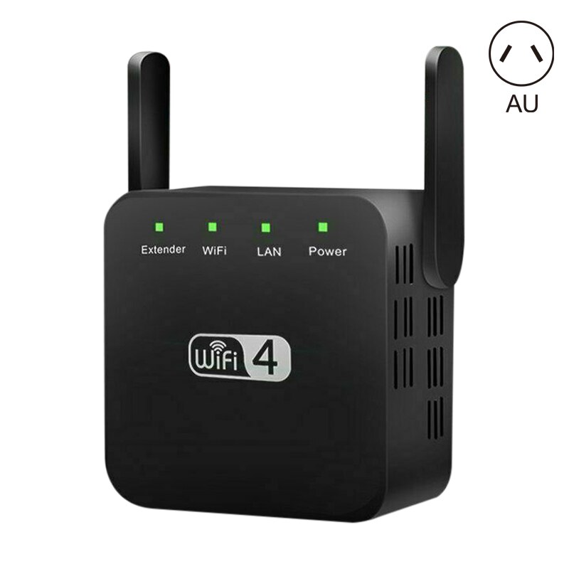 2.4Ghz Dual Band Wifi Extender Zen Booster 300M Internet Bereik Zenbooster Router Signaal Booster GK99: Black au