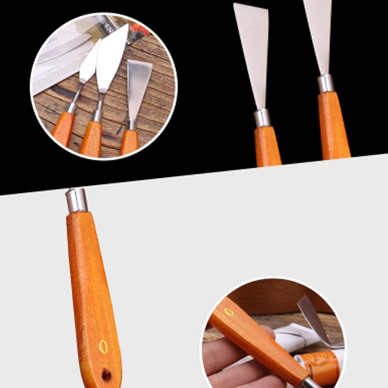 3pcs/Set Oil Painting Scrapers Metal Spatula Art Craft Calligraphy Palette Spatulas Perfect Artist Paint Accessories