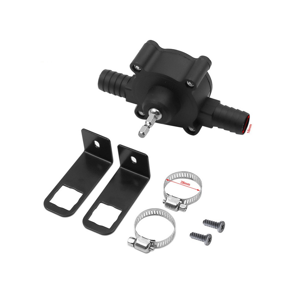Portable Electric Drill Powered Water Pump Self-priming Transfer Oil Pumps for Fuel Liquid Transfer Hose Clamps Connectors Set