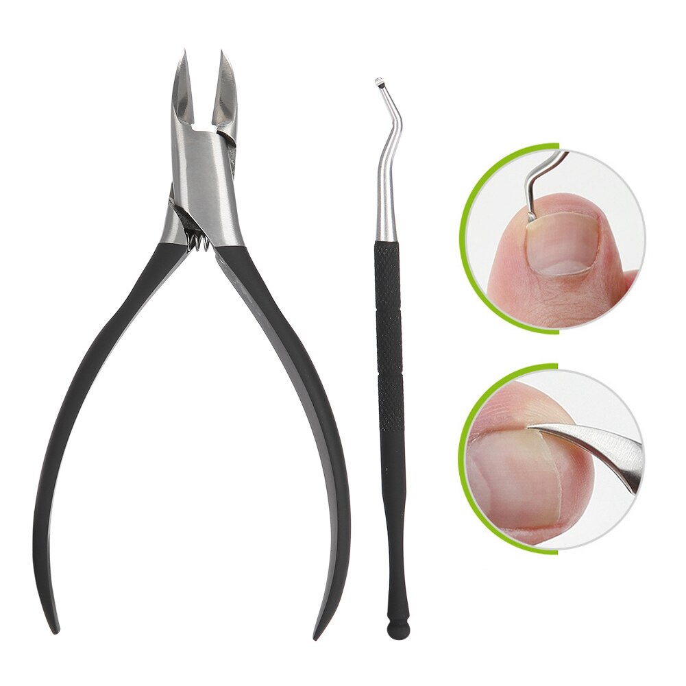 2 stuks Rvs Manicure Clipper Set Nail Tool Kit Cuticle Nipper voor Paronychia nail schaar manicure gereedschap