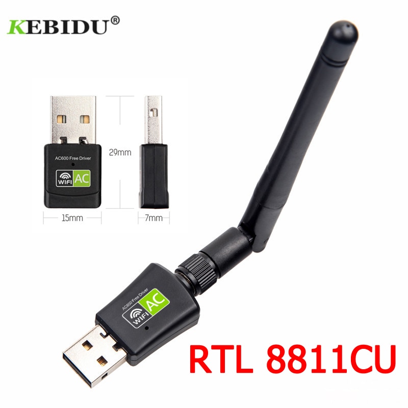 Kebidu 600Mbps Dual Band 2.4G + 5Ghz Gratis Driver Usb Wifi Adapter Wifi Antenne Wifi Dongle Laptop pc Ontvanger RTL8811CU