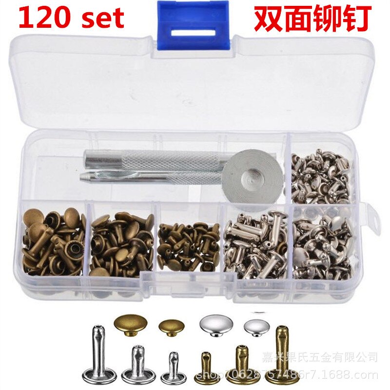 480/360/240pcs Leather Rivets Double Cap Rivet Tub... – Grandado