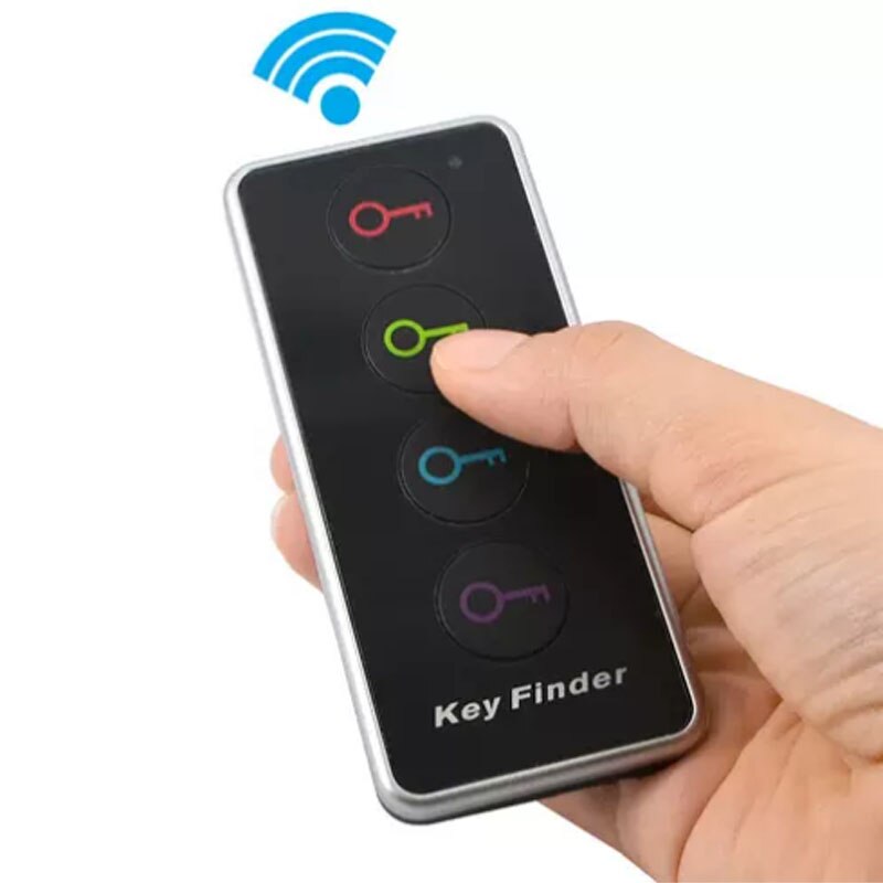 4 in 1 Advanced Wireless Key Finder Remote Key Locator Phone Wallets Anti-Lost with LED Torch Function 1 Dock and 4 Receivers