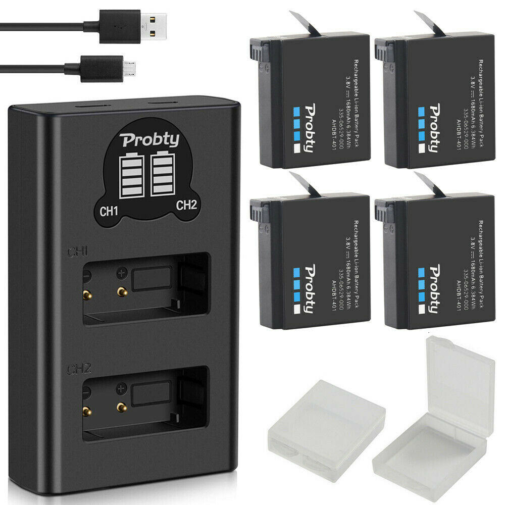 Do akumulatora GoPro Hero 4 Hero4 + ładowarka LED do akcesoriów do kamery akcji go pro AHDBT-401 HERO4 Black Silver: Inne