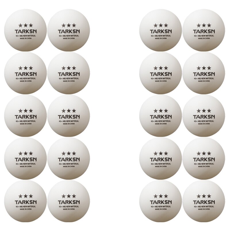 Balle de Tennis de Table professionnelle, 3 étoiles, 40mm, 2.8g, ABS, Tennis de Table, Ping-pong, blanc, Orange, entraînement avancé Amateur, balle de compétition: white 20pcs