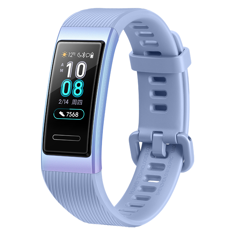 Originele Huawei Band 3 Sport Smartband Metalen Frame Amoled Full Color Display Touchscreen Zwemmen Beroerte Hartslag Sensor Slaap: Aurora Blue