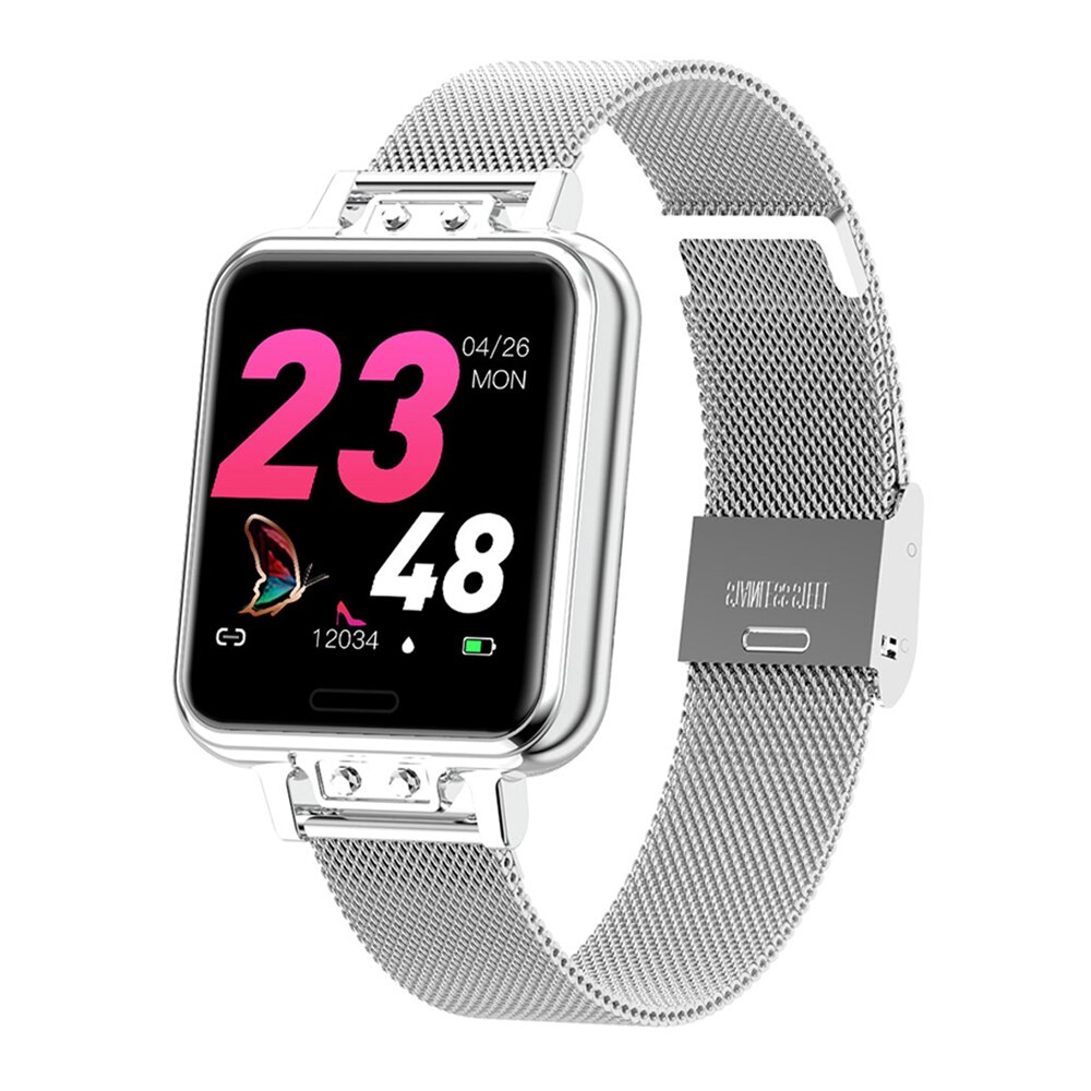 Smart Uhr Frauen LW07 Smartwatch Rose Gold Fitness Armband Voller Touch IP67 Wasserdicht für Damen Mädchen H8 Pro MK20 ZL13: Silver ZL13