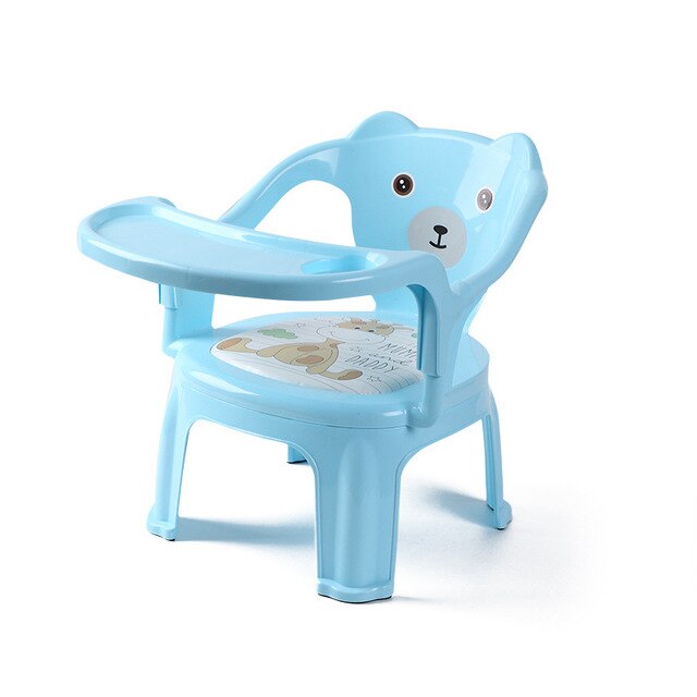 Børnehave baby børns foderstole baby sæder og sofa tegneserie skridsikker anti-rollover baby sikkerhed bordstole: Blå