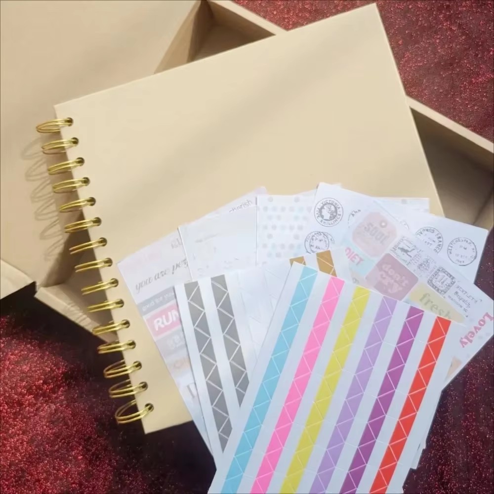 8- tommers diy-utklippsbokalbum med 40 sider, innbundet kraftpapir, utklippsbok med fotoalbum, minnebok for bryllup og jubileumsfamilie