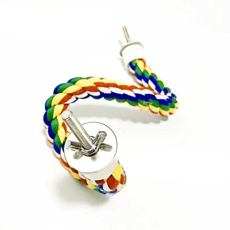 Juguetes para pájaros colgantes Multicolor, cuerda elástica para pájaros, Calopsita, accesorios para loros,: 40cm
