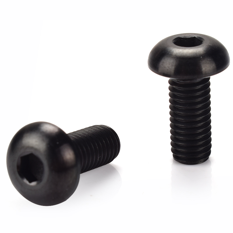 Colorido soporte portabidones de titanio para bicicleta, tornillos de soporte para jaula de agua para bicicleta de montaña o carretera M5 * 12mm: 2pcs Black
