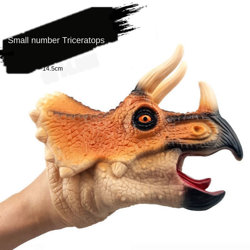 Dinosaur Hand Puppet Soft Vinyl Rubber Animal Head Hand Puppet Figure Toys Gloves For Children Model kids puppets: 3