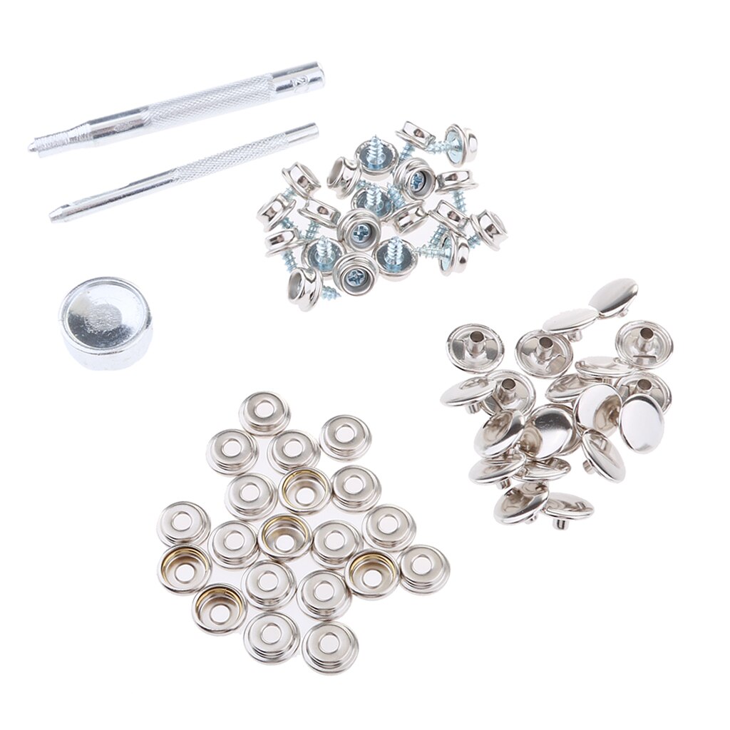 153 Pieces Boat Canvas Fabric Snap Cover Fastener 12mm Screw Repair Kit