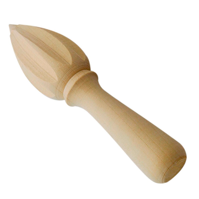 Natural Wood Lemon Citrus Reamer Juicer Squeezer Manual Operated Smasher Fruit Drink Tools Kitchen Supplies