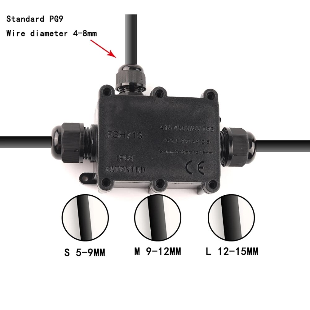 2/3/4/5/6 Way IP68 Outdoor Waterproof Cable Connector Junction Box With Terminal for Electrical Wiring Accessori