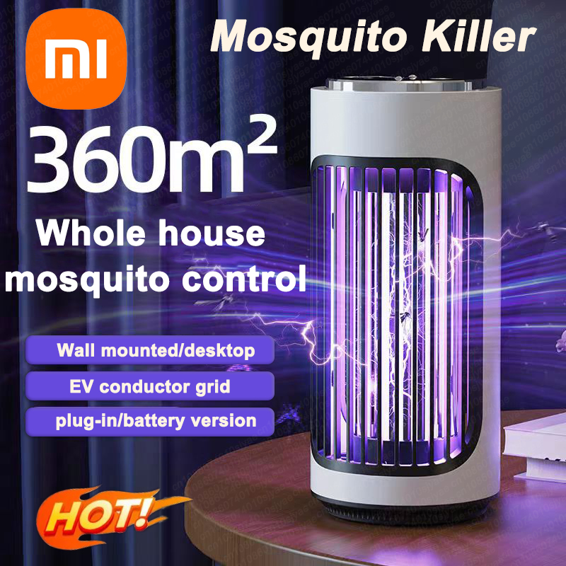 Xiaomi-Lámpara eléctrica antimosquitos, portátil, USB, carga rápida, lámpara antimosquitos para interiores, pared de escritorio, doble uso