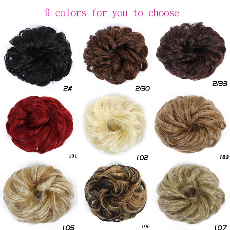 XUANGUANG Wave Curly hair Doughnut bun Wig hair accessories Headwear Rubber band hair band Elastic hair rope