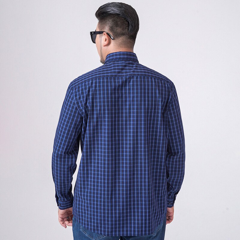 Plus size 7xl 8xl 10xl merk heren overhemd met lange mouwen rooster business casual herfst los overhemd heren blauw rood