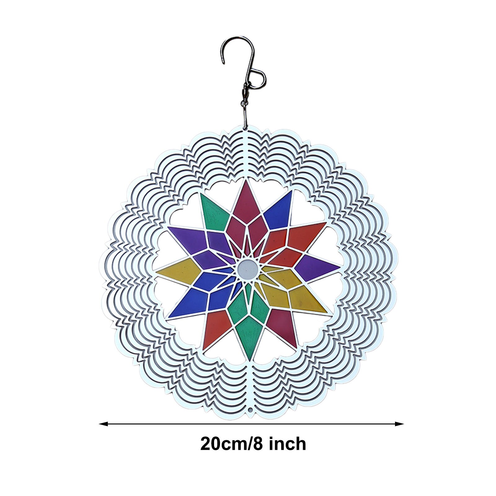 Wind Spinner Hanging Stainless Steel Metal Sheet 3D Three-dimensional Spinner Sound Pendant For Outdoors Gardens Balconies: The stars