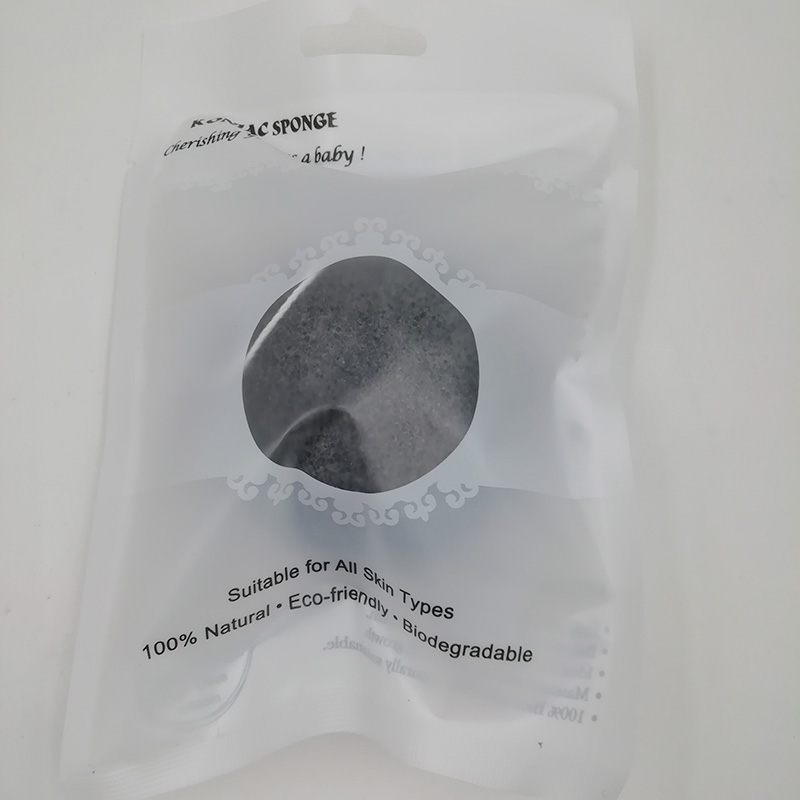 ShinBay 2pcs Natural Konjac Sponge for Washing Face Round konjac konnyaku sponge Facial Cleansing Exfoliator Bathing Puff: Black