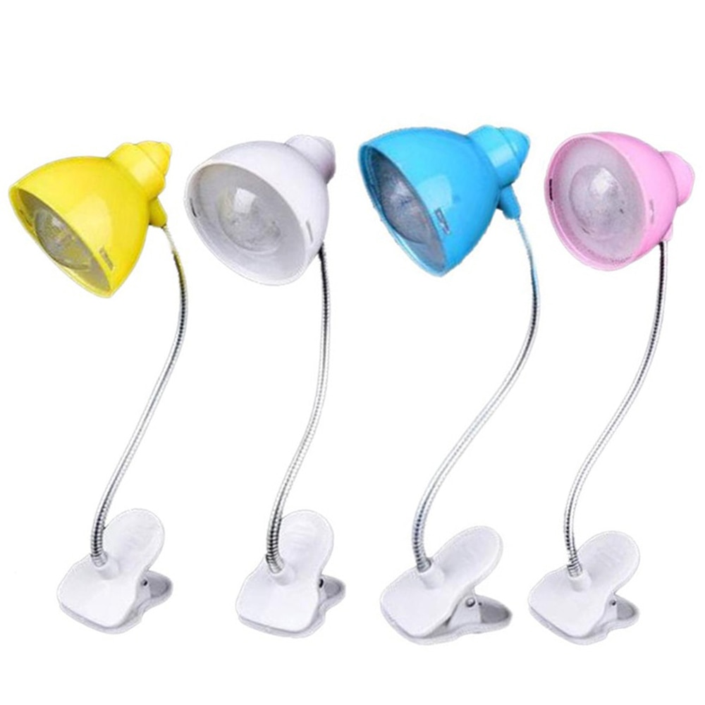 Kids Mini LED Book Light Flexible Clip Book Lamp Table Night Light Energy Saving Reading Lamp Eye Protection with Battery 1W