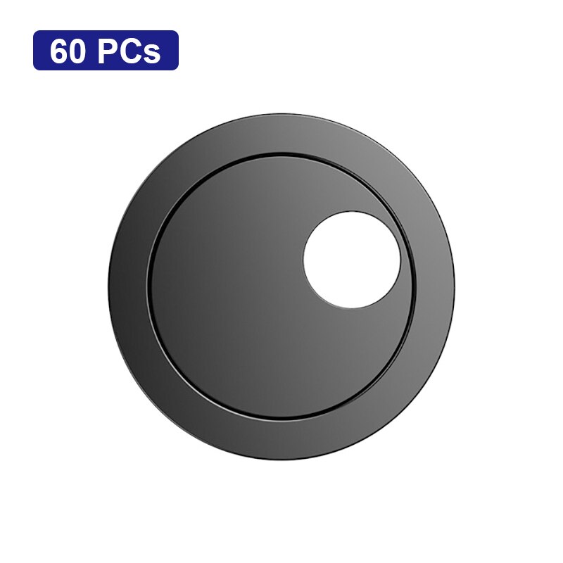 60PCs Webcam Coperchio Otturatore Slider Universale Per Il Iphone Smartphone Ipad Del Computer Portatile Tablet PC Macchina Fotografica Privacy Sticker Dropshipping: Black-Plastic-Round