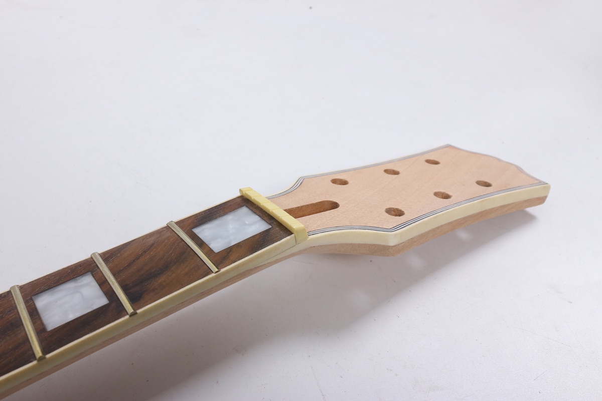 Mástil de guitarra eléctrica de caoba y palisandro, diapasón 22 trastes, 24,75 pulgadas, # XLP3