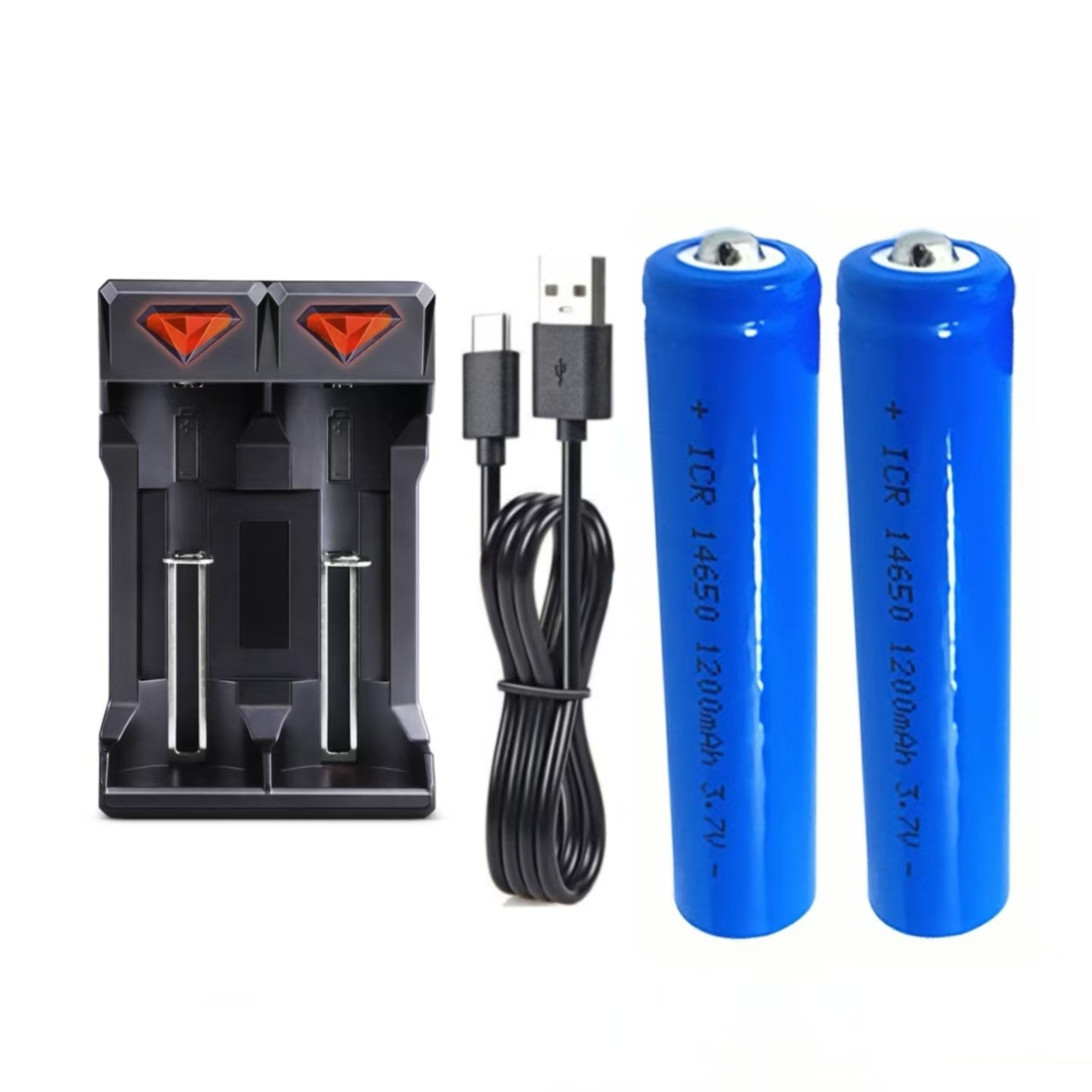 14650 battery 3.7V 1200mAh Rechargeable lithium battery Charger for Smartwatch Electric drill bluetooth Walkie talkie Multimeter