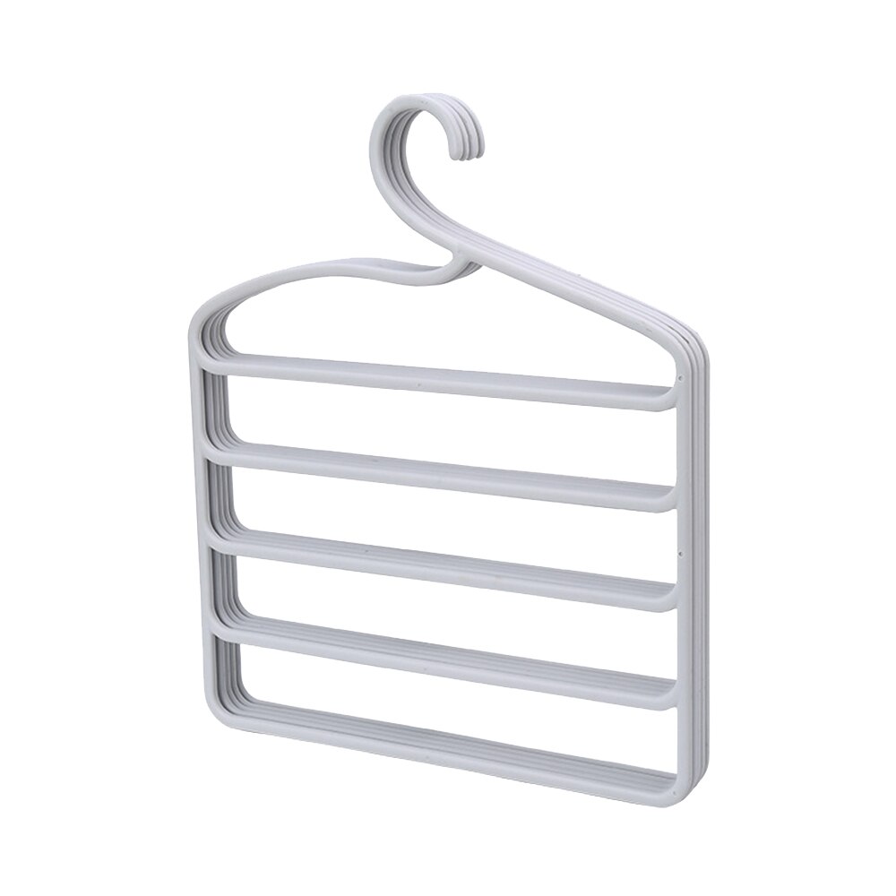 5 Layers Pants Storage Rack Cloth Holder Stainless Steel S Shape Storage Cloth Hanger MultiFunctional Clothes Hangers: B-light green