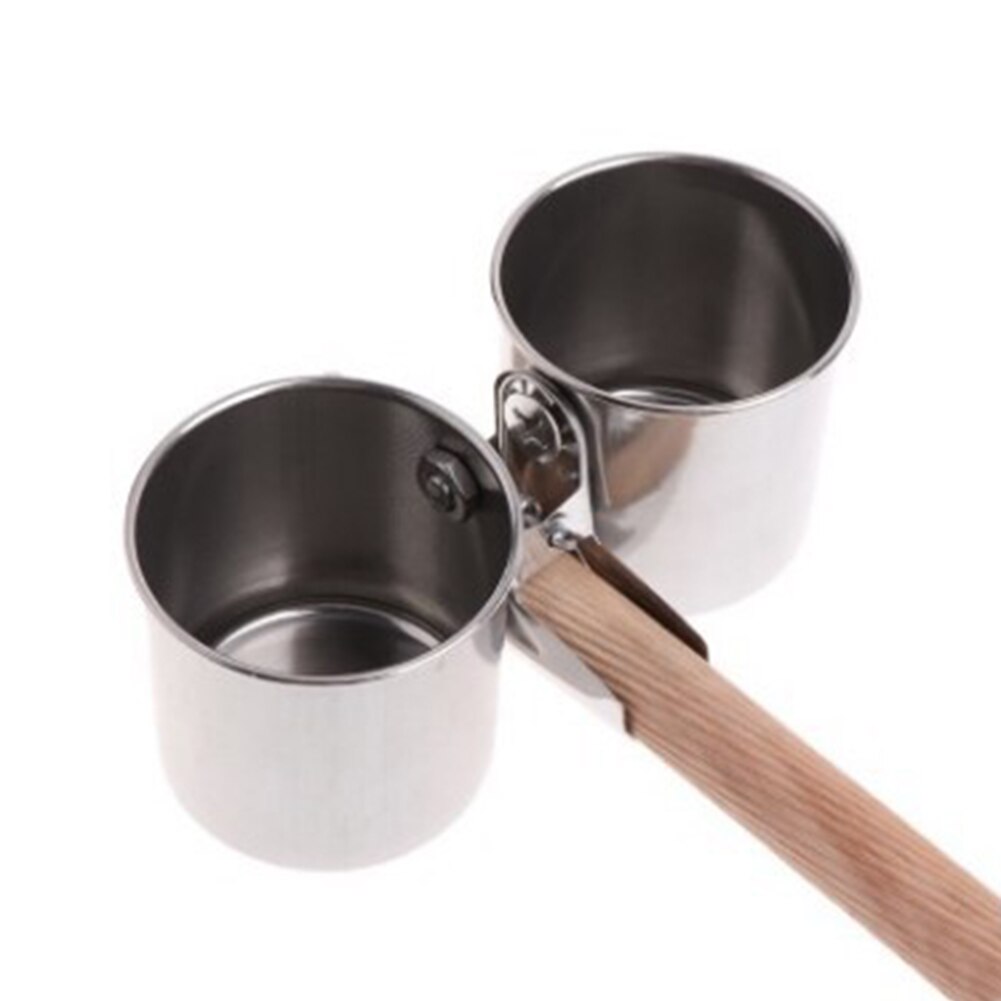 Metalen vogelvoederbak voor papegaaien, voerbak voor water, kooiklem, bekerdispenser, huisdierbenodigdheden, drinkbak voor papegaaien: Zilver 2