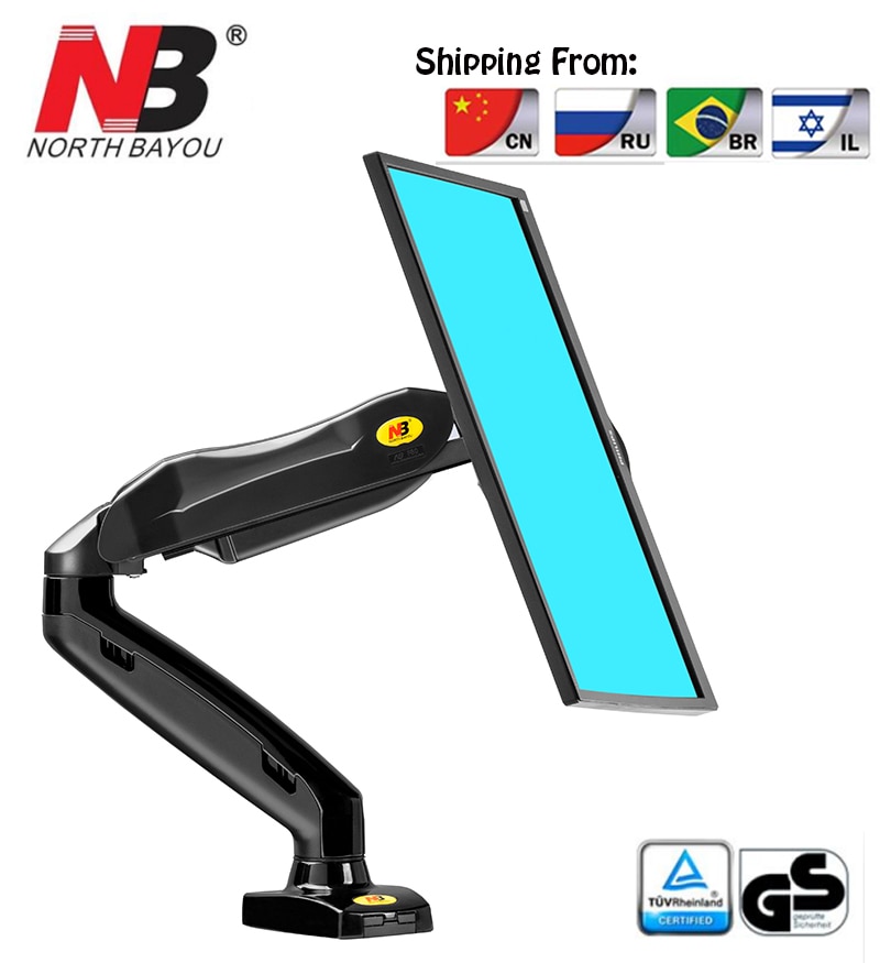 NB F80 Schreibtisch17-27 "LCD LED-Monitor Halfter Arm Gas Frühling voll-Bewegung TV Montieren beladen 2-6.5kgs