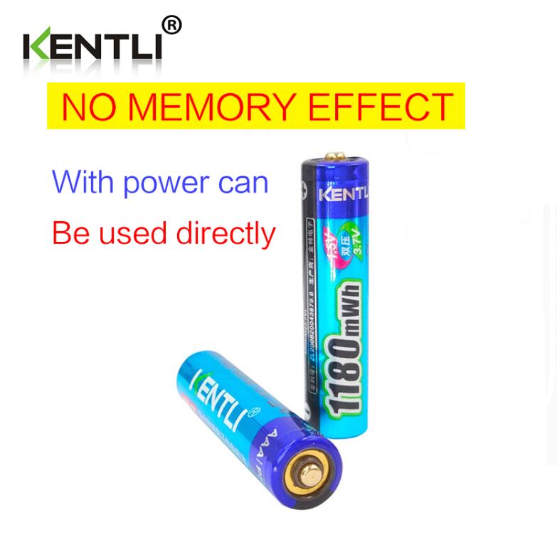 KENTLI 1.5v 1100mWh AAA Rechargeable lithium li-polymer batteries + AA AAA charger
