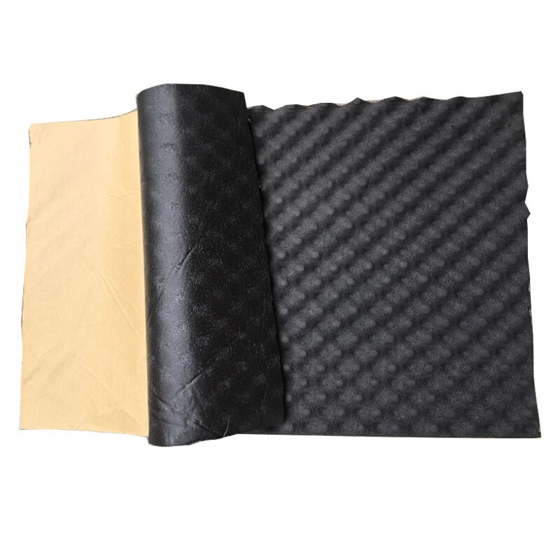 Alfombrilla amortiguadora de sonido para coche, 50x80cm, 18mm de grosor, aislamiento del capó, pegatina de algodón de espuma térmica para motor