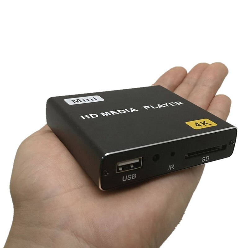 4K HD Player Supports Horizontal and Vertical Sn U Disk SD Playback, Automatic Loop Playback, Standalone(EU-Plug)